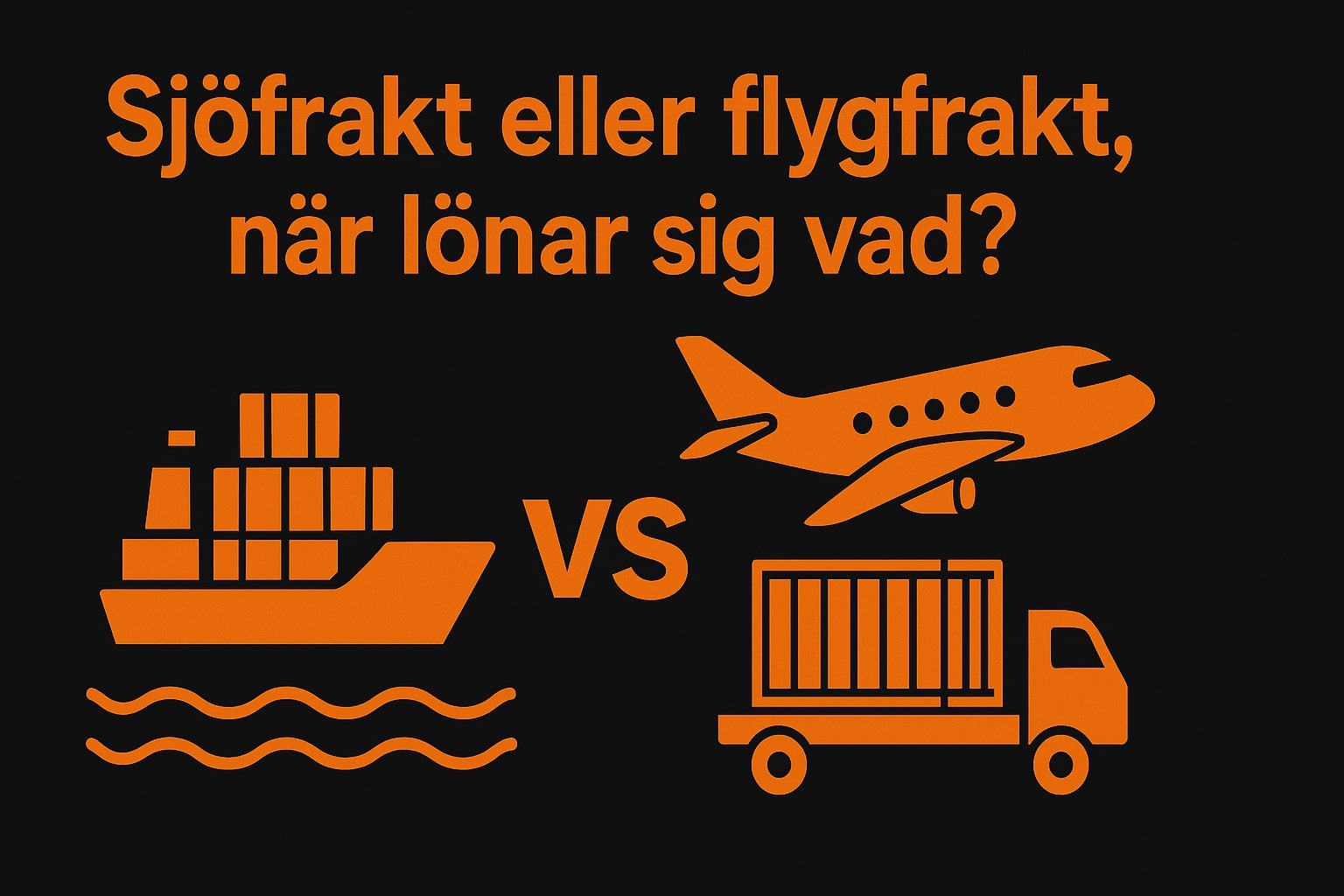 Sjöfrakt container på väg till Sverige