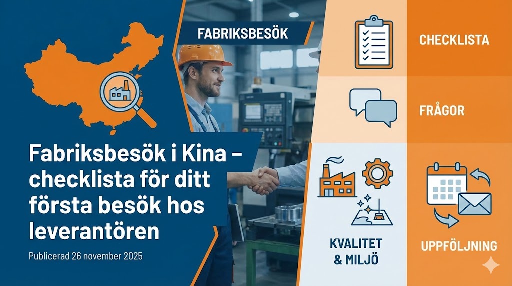 Fabriksbesök i Kina med svensk inköpare och kinesisk fabrikschef